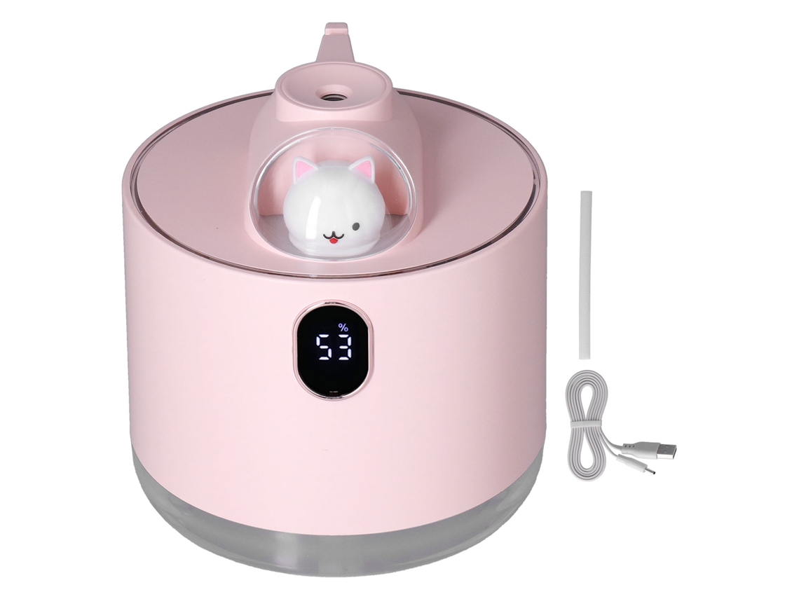 Humidificador de 500 ml con luz nocturna y carga USB para el hogar y el coche