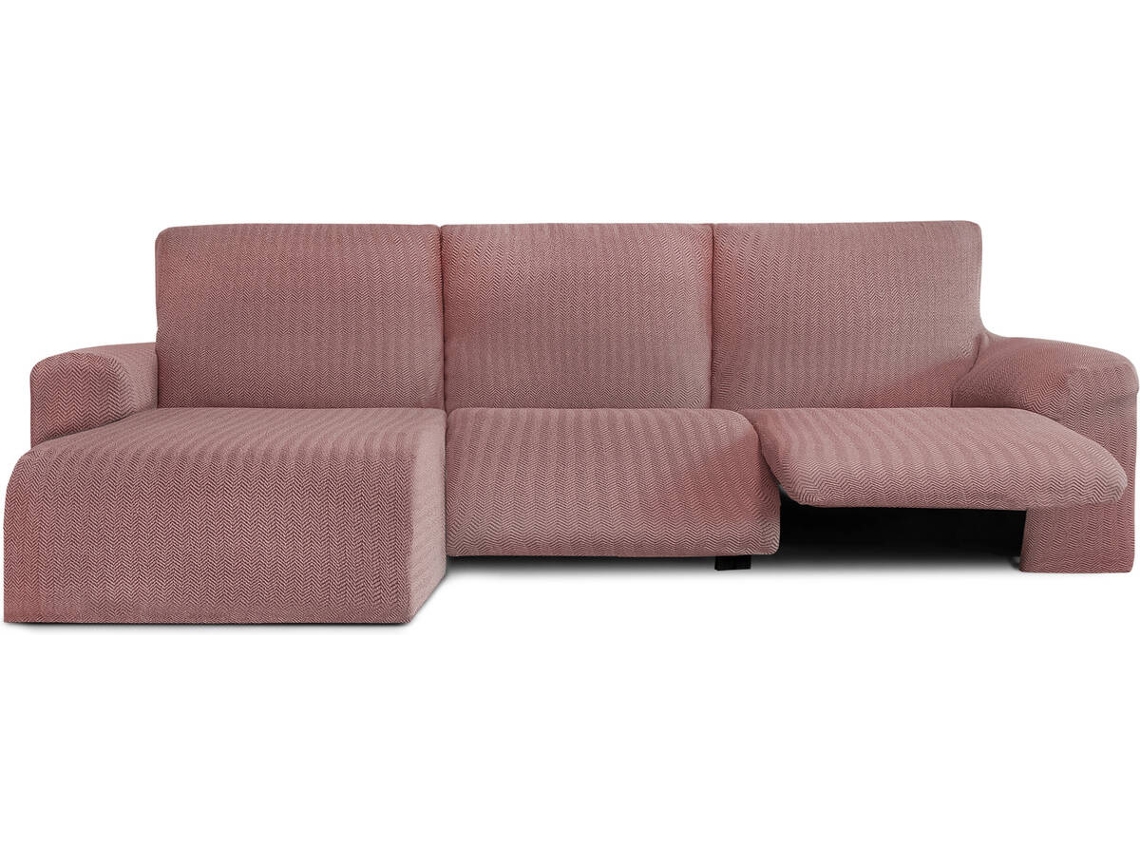 Funda de Chaise Longue Relax Izquierda EYSA Premium Jaz Tejido Multielástico (360 x 120 x 120 cm - Poliéster y Algodón - Rosa)