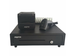Cajón de efectivo negro de 2 piezas Apppospack4180 de 2 piezas