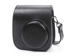 Estuche para cámara instantánea compatible con Fujifilm Instax Mini 12/Mini 11/Mini 9/Mini 8. Bolso de cuero retro con correa para el hombro. Facpoet.