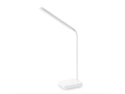 Lámpara de escritorio inteligente con cargador inalámbrico, luz táctil para oficina en casa, brillo ajustable, luz anti-arañazos.