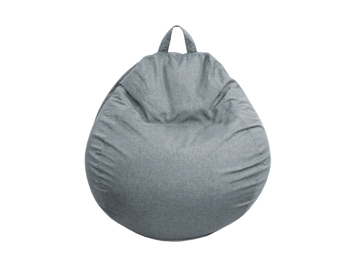 Puf Pera Desenfundable Gris Oscuro 105 X 85 Cm