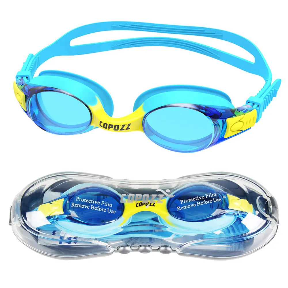 Gafas De Natación Impermeables Y Antivaho (azules), Con Lentes De Color Profesionales Para Niños.