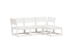 Maison Exclusive - Juego De Muebles De Jardín 4 Pzas Madera Maciza De Pino Blanco