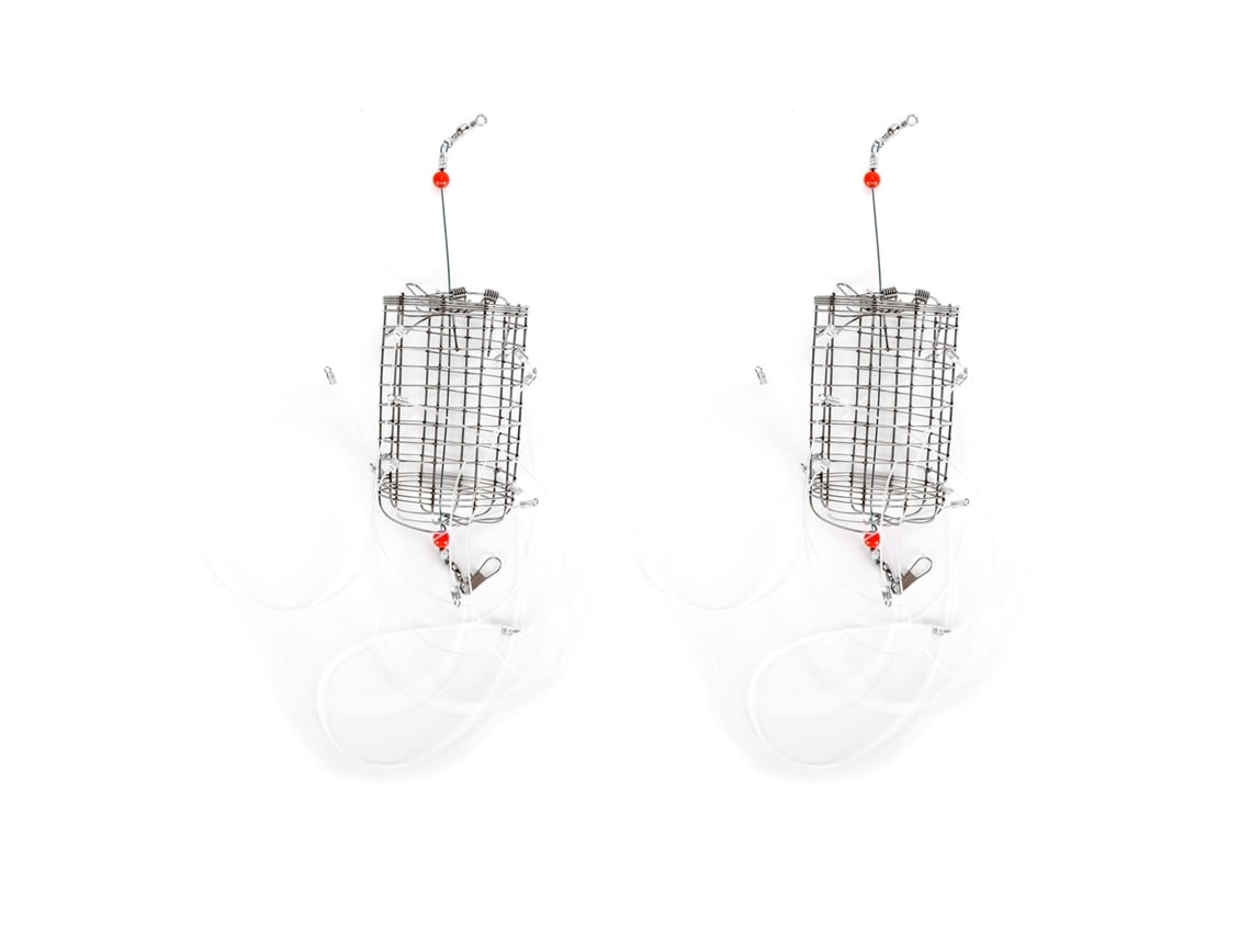 Danu26-trampas Para Cangrejos Con 8 Lazos Malla De Acero Inoxidable Cilíndrica Reutilizables Con Cordón Nylon 2 Piezas