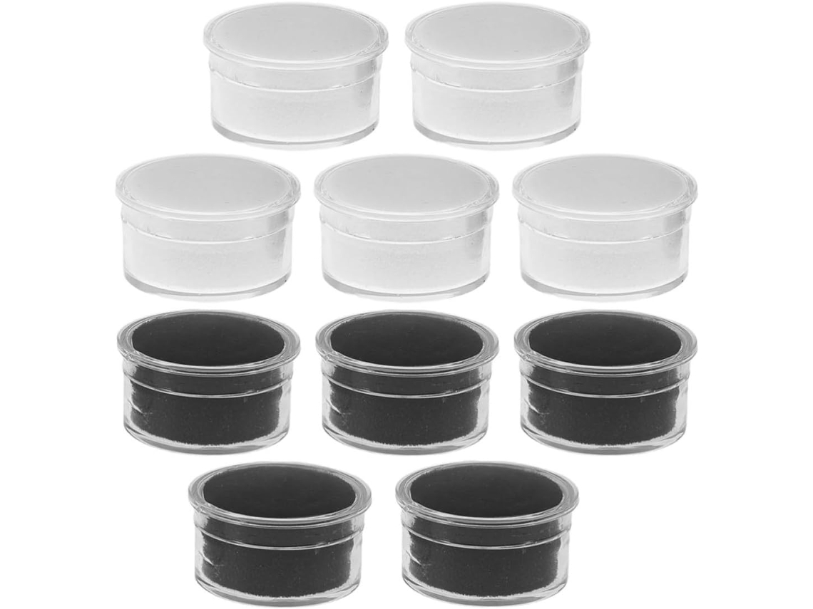 Almacenamiento Joyas 10 Piezas Organizador Espuma Plástico Pequeñas Vitrinas Piedras Preciosas Gemas Compacta