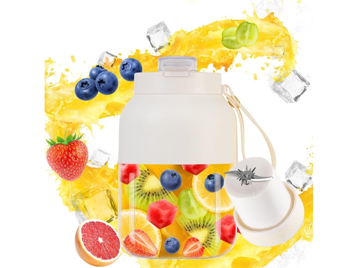 Licuadora portátil para batidos de 24 oz, inalámbrica, recargable, con cuchilla de acero inoxidable, para batidos, jugos, viajes, gimnasio, Ikikso