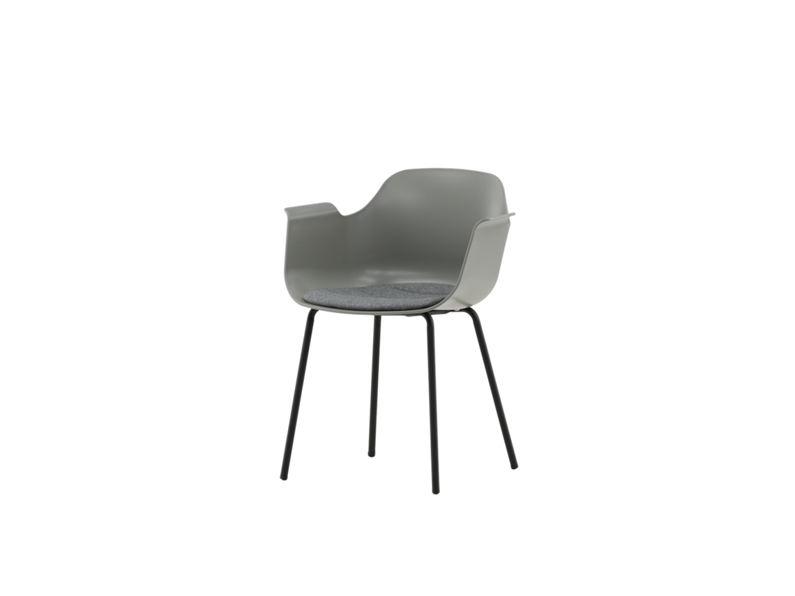 Cadeira Jantar FURNLUX Comfy Cinzento Plástico 61X52X80 Cm