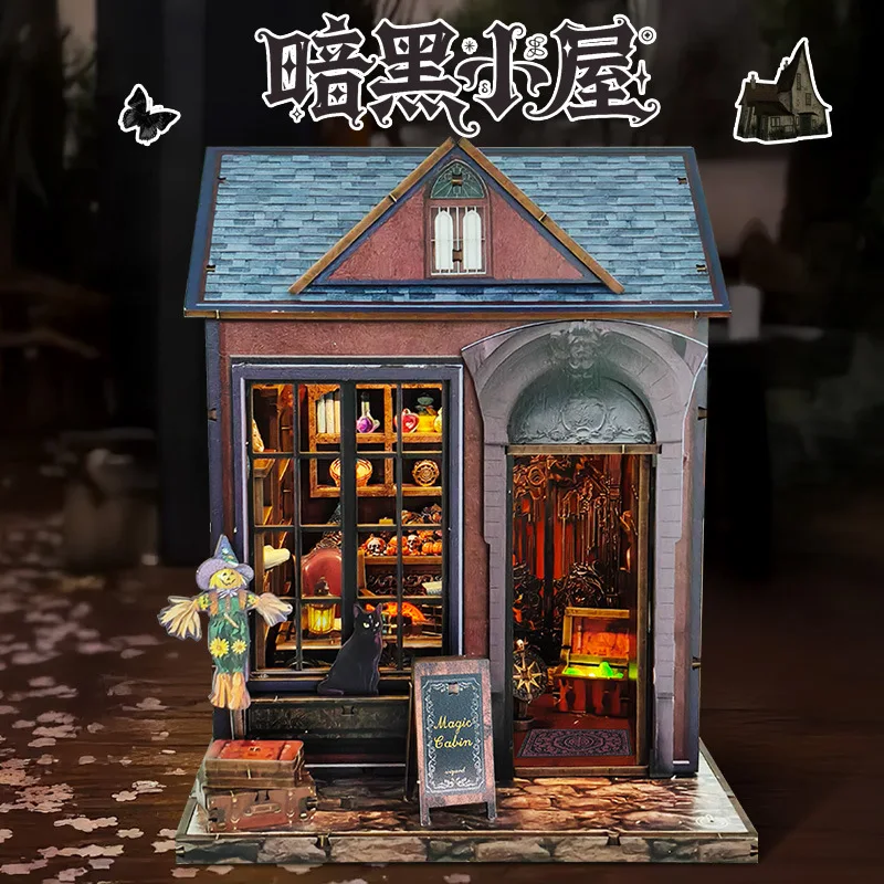 Kit De Bricolaje Para Casa Gótica Oscura, Rompecabezas De Madera 3d Para Armar.