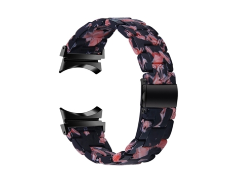 Correa de acero inoxidable con hebilla para Samsung Galaxy Watch 5 40mm/44mm/Watch 5 Pro 45mm - negro/rosa