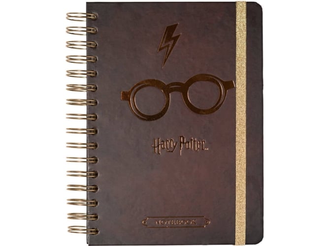Cuaderno Harry Potter bullet a5 14.8x21cm tapa forrada erik de notas journal glasses 156x216