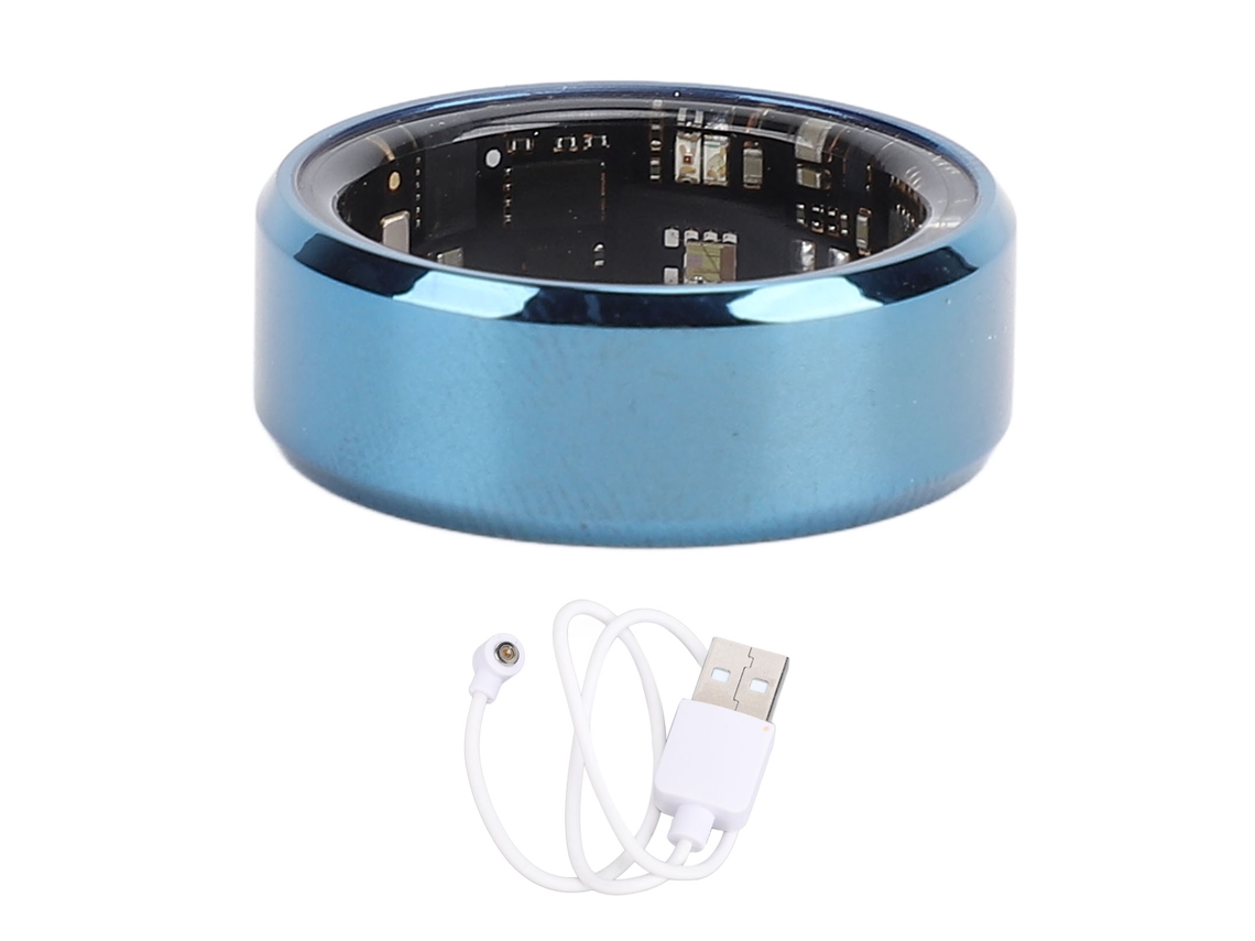 Anillo Inteligente Azul Para Monitor De Actividad Física, Resistente Al Agua Ip68, Podómetro De Acero Inoxidable, Batería Con Duración De 7 Días.