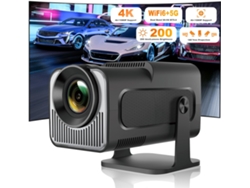 Miniproyector portátil compatible con 4K 1080p, Wi-Fi 6 de doble banda, 5G Wireless 5.0, Bluetooth, Android, Tommy01