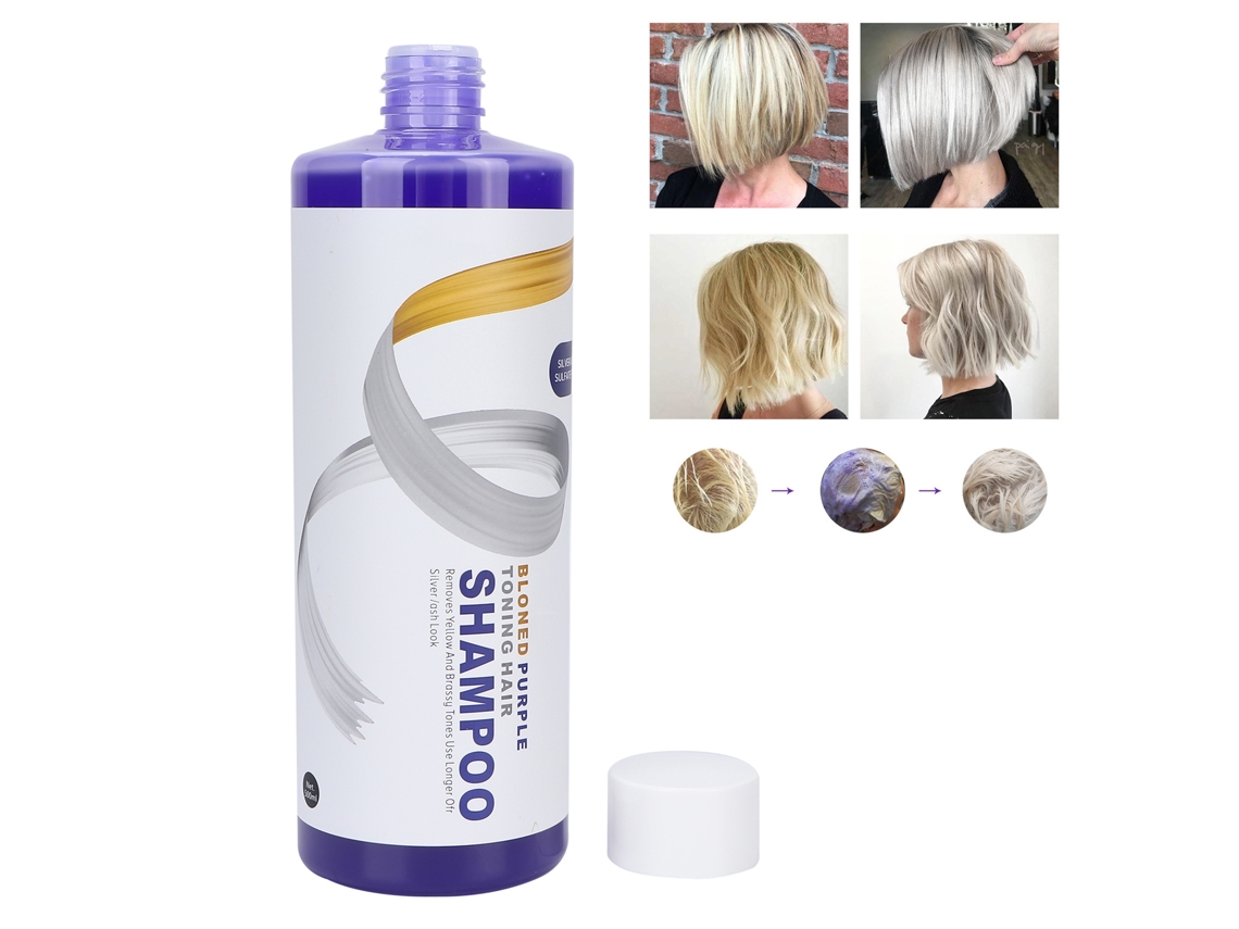 Champú Morado 500ml Elimina Tonos Amarillos Cabello Decolorado Mechado Hidratante