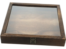 Caja Para Especímenes De Insectos De 30x30x4,5 Cm, Estilo Retro, De Madera Con Tapa Transparente.