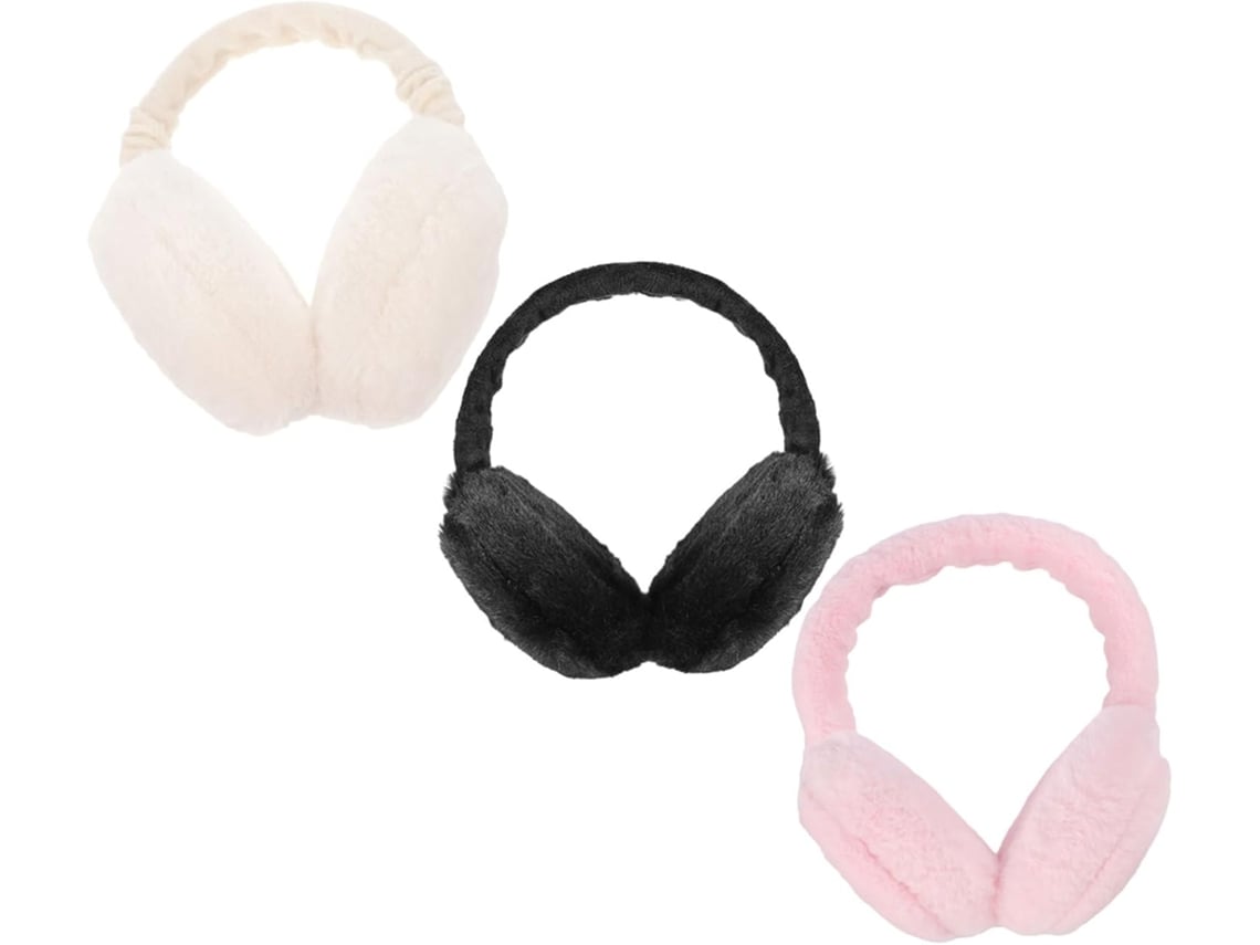 Protetores Auriculares Dobráveis De 3 Peças Para Mulheres, Macios E Elásticos, Com Proteção Contra O Vento.