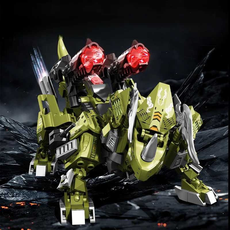 Bloques De Construcción De Robot Monstruo Dinosaurio Con Cañón Electromagnético, Compatibles Con Marcas Convencionales.