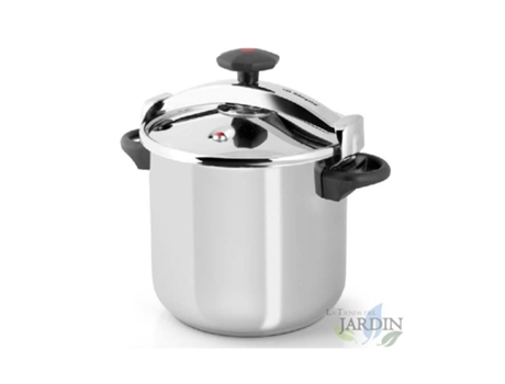 Olla Clásica A Presión 10 Litros ORBEGOZO Ø 26Cm Para Todo Tipo De Fuegos Asas Laterales Acero Inox 18/10.