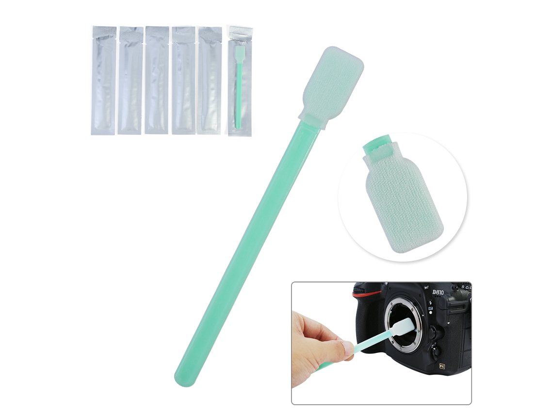 6pcs Kit De Hisopo De Limpieza Profesional Para Sensor Ccd Cmos Cámara Accesorio De Limpieza