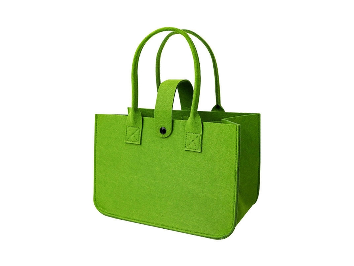 Bolsa de fieltro plegable, resistente a desgarros, ideal para ir de compras, picnics y uso diario. Amarilla. GOKOCO