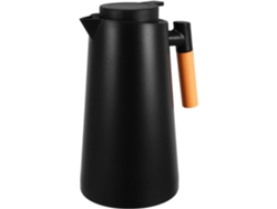 Jarra Térmica De Vidrio Para Té, Café Y Té, Con Asa De Madera, Con Aislamiento Al Vacío.