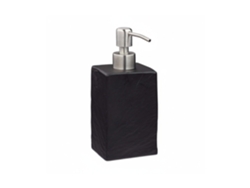 Dispensador De Sabonete Relaxdays, 200 Ml, Recarregável, Banheiro, Cozinha, Líquido, Poliéster, Bomba De Inox, Preto