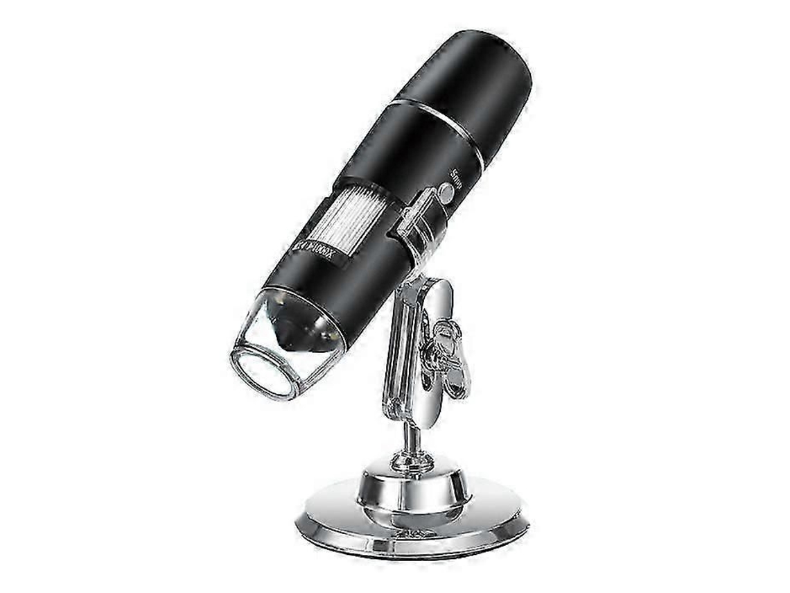 Microscopio digital inalámbrico, microscopio portátil con conexión Wi-Fi, aumento de 50x a 1000x, soporte ajustable y cámara HD USB.