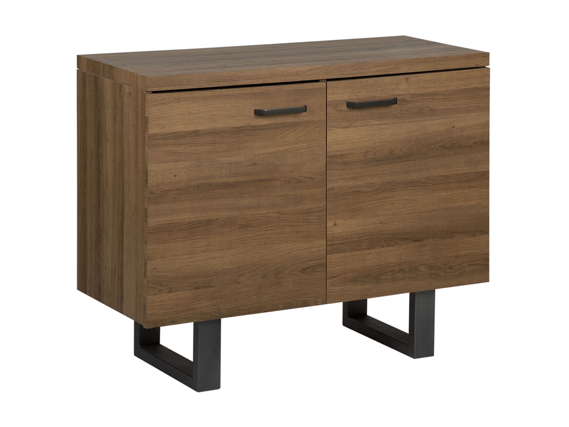Aparador de 2 puertas BELIANI Timber de MDF Madera oscura 94x42x79
