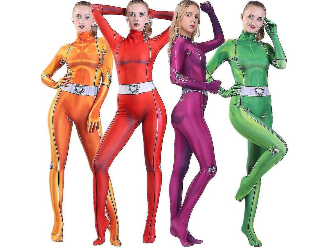 Disfraz De Cosplay De Clover Ewing Alexandra De Totally Spies Para Adultos Y Niños, Mono, Bragas, Body De Halloween.