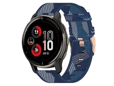 Correa para reloj Garmin Venu 2 Plus de nailon azul de 20 mm VENISYMLIS