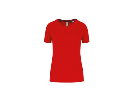 Camiseta de Mujer para Deporte PROACT Deportiva Reciclada Cuello Rojo (S)