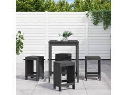 Juego de bar de jardín de 5 piezas en pino macizo gris DKD Home Decor