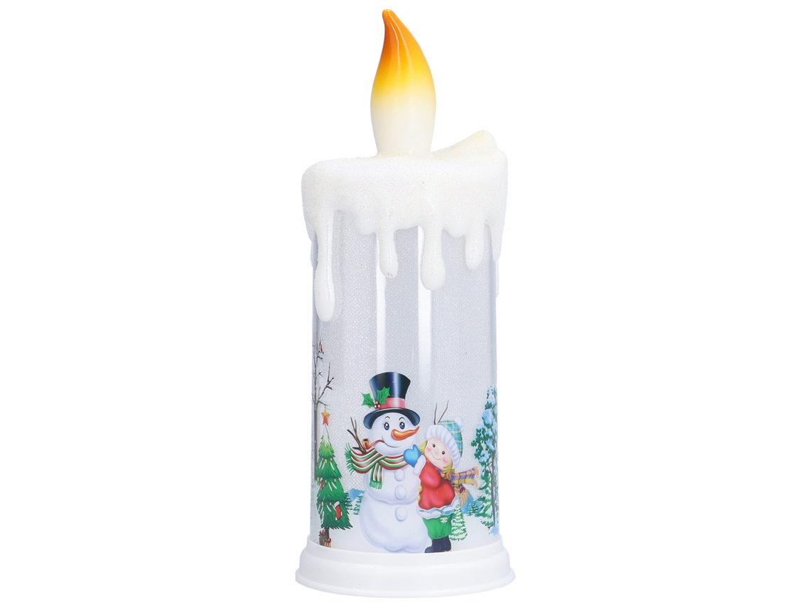 Velas navideñas sin llama, LED, simulación de llama, Papá Noel, decoración nocturna para Navidad CHABERLU