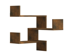 Juego de 2 estantes esquineros en madera de roble ahumado MAISON EXCLUSIVE (40x40x50 cm)