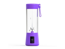 Licuadora portátil de seis cuchillas de 13 oz para jugos, yogures, batidos y licuados con puerto de carga USB tipo C Gusshious Purple
