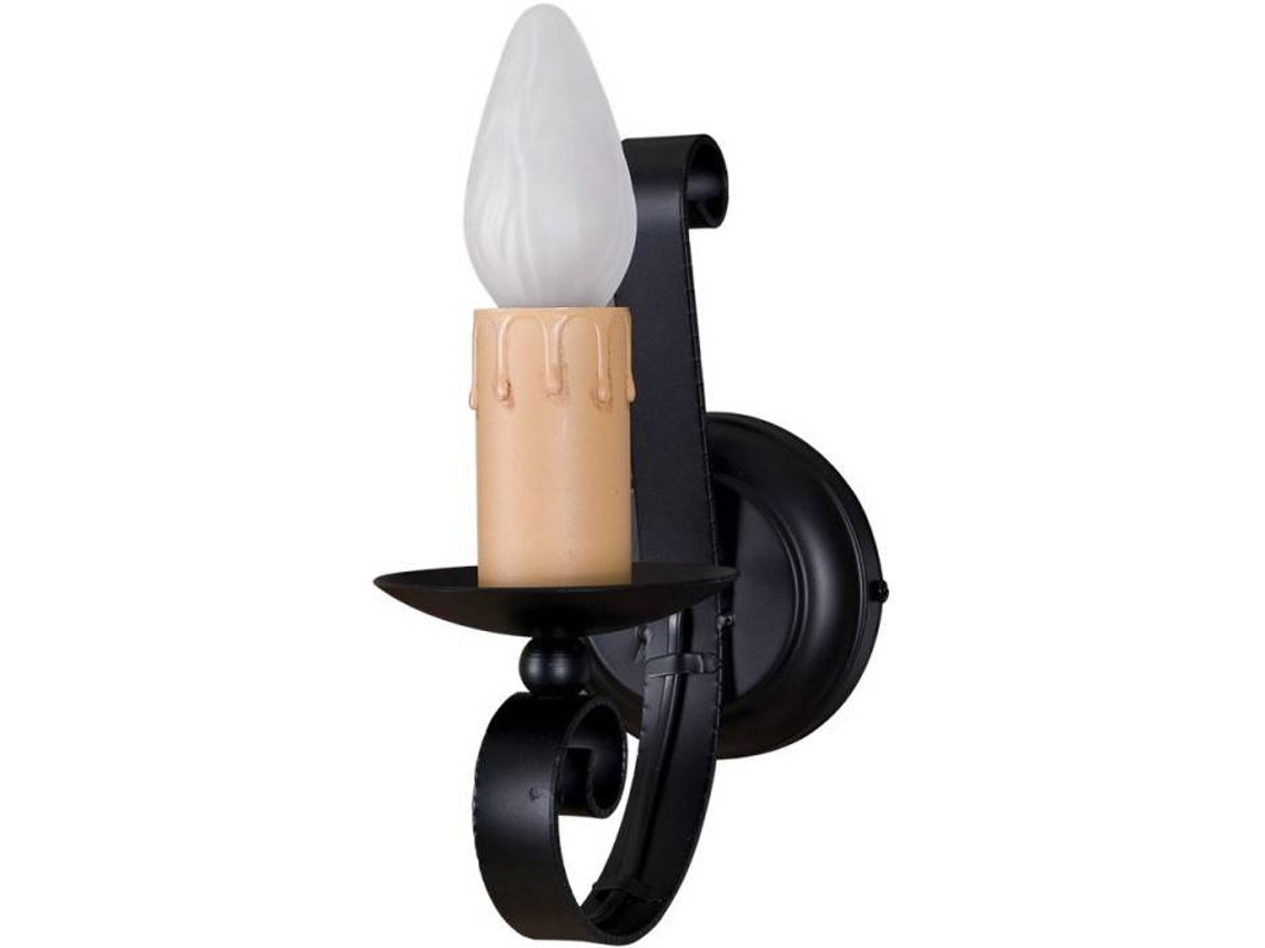 Lámpara de Pared FABRILAMP Rústica (Negro - Metal - 25x12 cm)