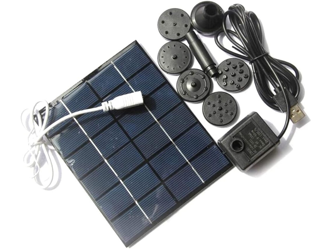 Fuente De Agua Con Energía Solar, 2 W, 6 V, Generador De Oxígeno Para Uso Doméstico E Profissional Com Acabamento
