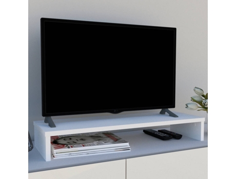 Soporte Monitor HENOR (Blanco - Madera - 82x26.5x12 cm)