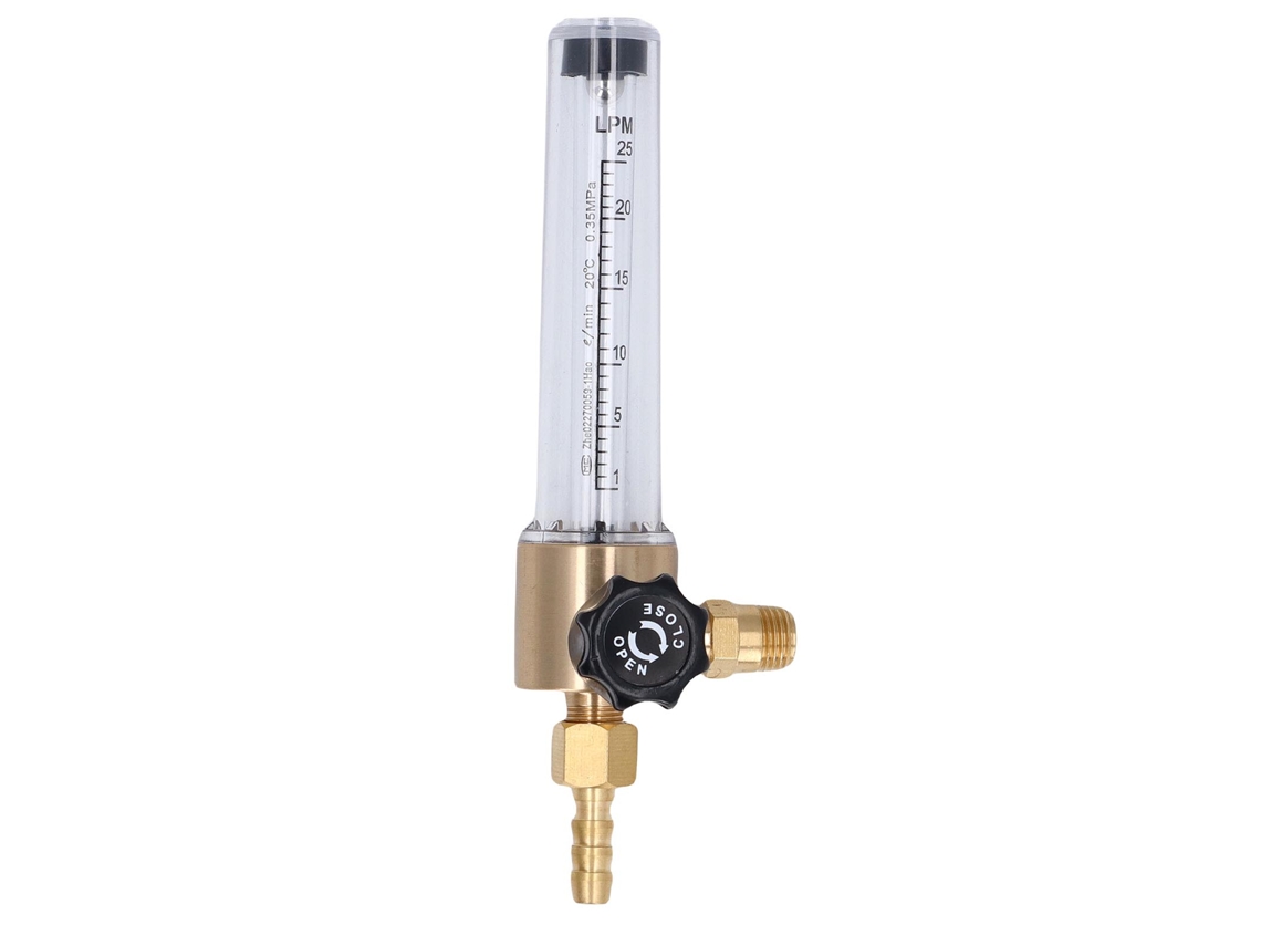 Caudalímetro Industrial De Gas Con Rosca Cónica Npt 1/4-18, Diseño De Bola Flotante De Precisión, Regulador De 1-25 L.
