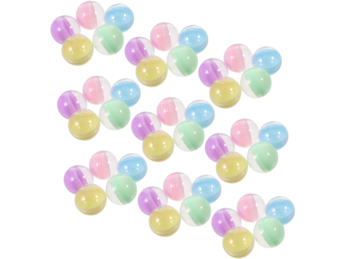 Cápsulas redondas, semitransparentes, de 70 mm de diámetro, rellenas y fabricadas en plástico macizo, para la elaboración de macarons.