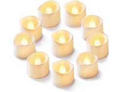 Paquete de 24 velas LED simuladas sin llama que funcionan con pilas, ideales para decoraciones de cumpleaños y bodas.