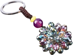 Chaveiro De Cristal Elegante Para Carro E Bolsa, Pequeno Acessório Decorativo De Design.