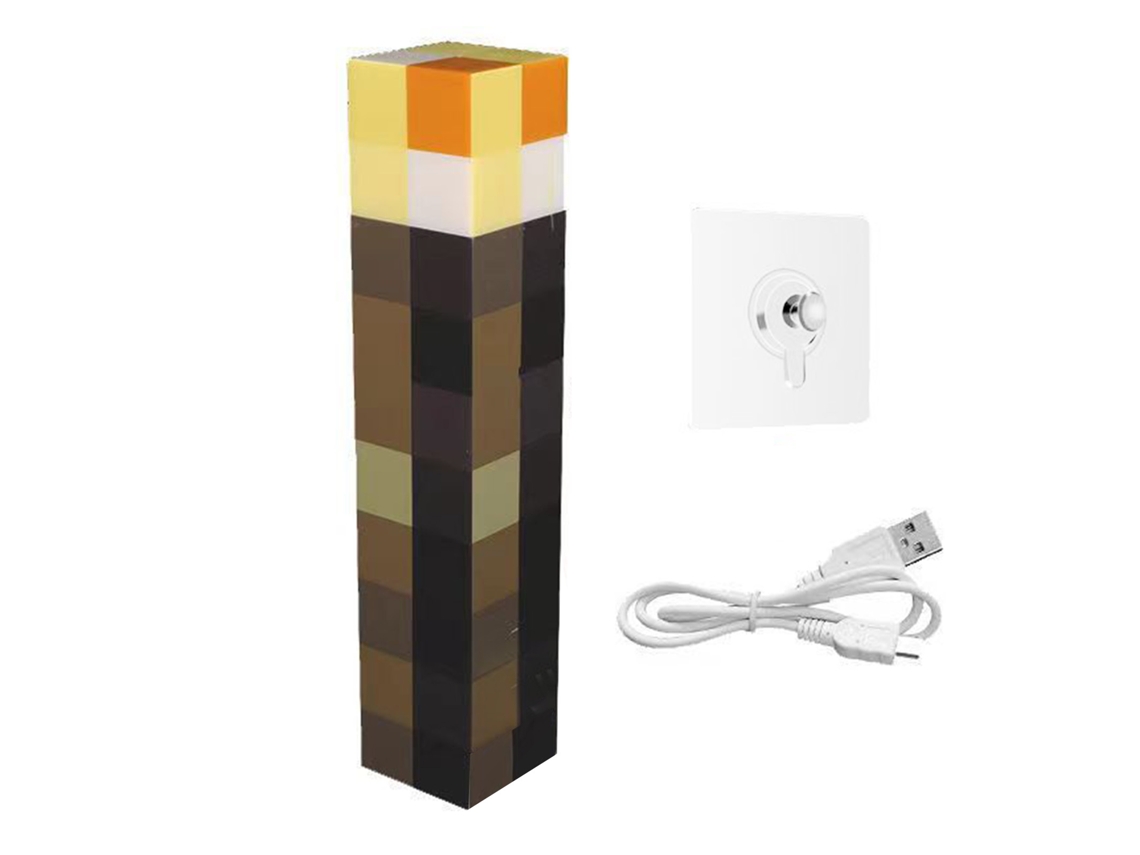 2026-antorcha De Pared Recargable Usb Led De Piedra Marrón Para Luz Nocturna Dormitorio Manos Libres