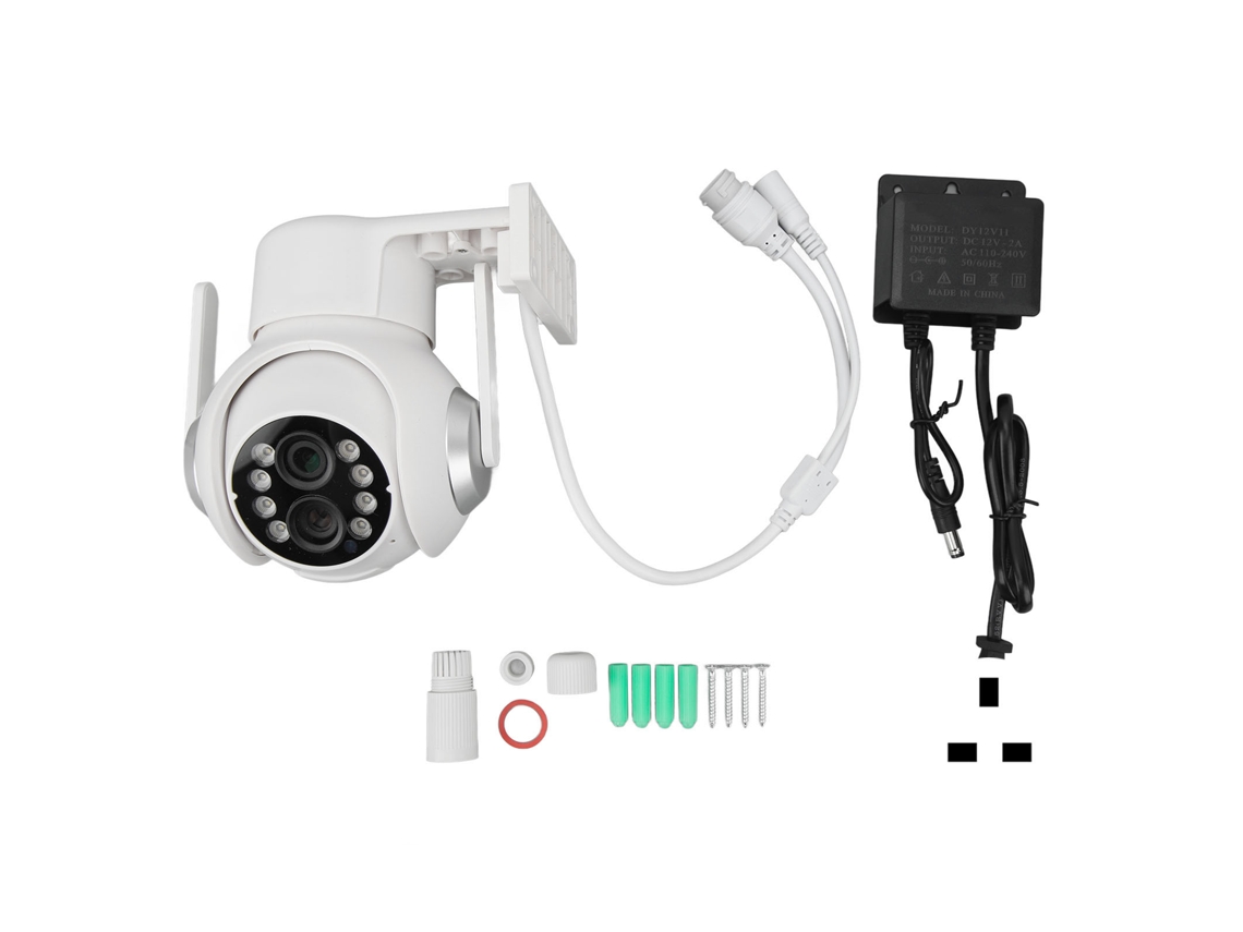 Cámara de seguridad inalámbrica HD Wifi con visión nocturna y detección de movimiento PTZ para el hogar.