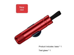 Martillo De Seguridad Para Auto Hammerdex: Rompecristales Y Cortacinturones Con Cuchilla De Acero Tungsteno Rojo