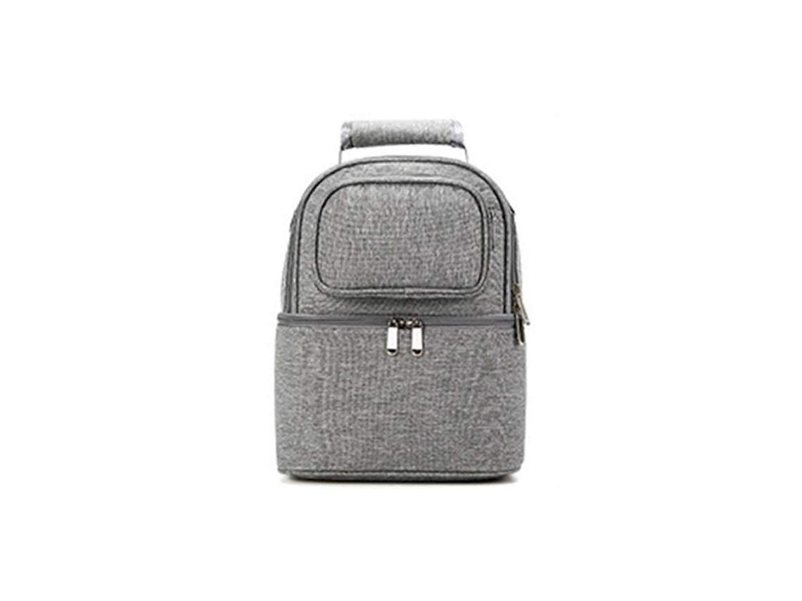 Bolsa térmica para almacenar leche materna, ideal para viajes. Bolso bandolera para mantener la calidad y seguridad de tu leche. Color gris.