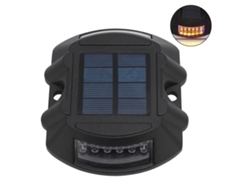 Lámpara Solar De Suelo, Impermeable Ip68, Led Inteligente Para Jardín Y Aparcamiento, 6v 1.8w, Color Negro Y Amarillo.