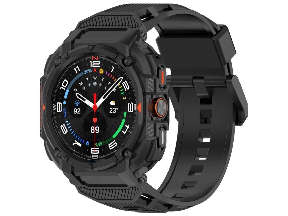 Funda protectora para Samsung Galaxy Watch Ultra: carcasa integrada con TPU y correa de liberación rápida (47 mm).