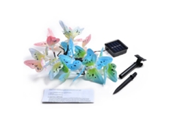 Guirnalda de luces solares 2026 con 12 LED, resistente al agua IP65, luces decorativas para exteriores.
