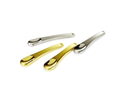 Paquete De 4 Espátulas Metálicas Para Maquillaje, Mini Cucharas, Cucharas De Belleza Facial Y Mascarillas (plateadas Y Doradas)